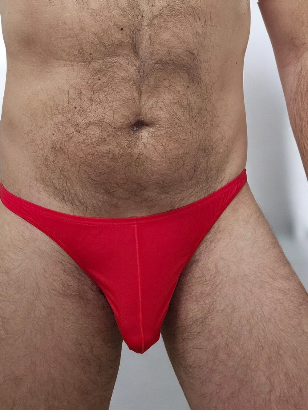 Men's Red Low-Rise Bikini Brief - Classic Stretch Comfort